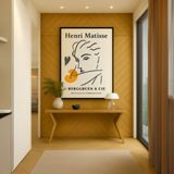 Quadro Canvas Henri Matisse Linha 40x30cm Mold Preta