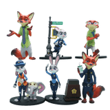 Toy Ornaments 6 Figuras De Anime Zootopia Cartoon Para Crianças Maiores De 14 Anos