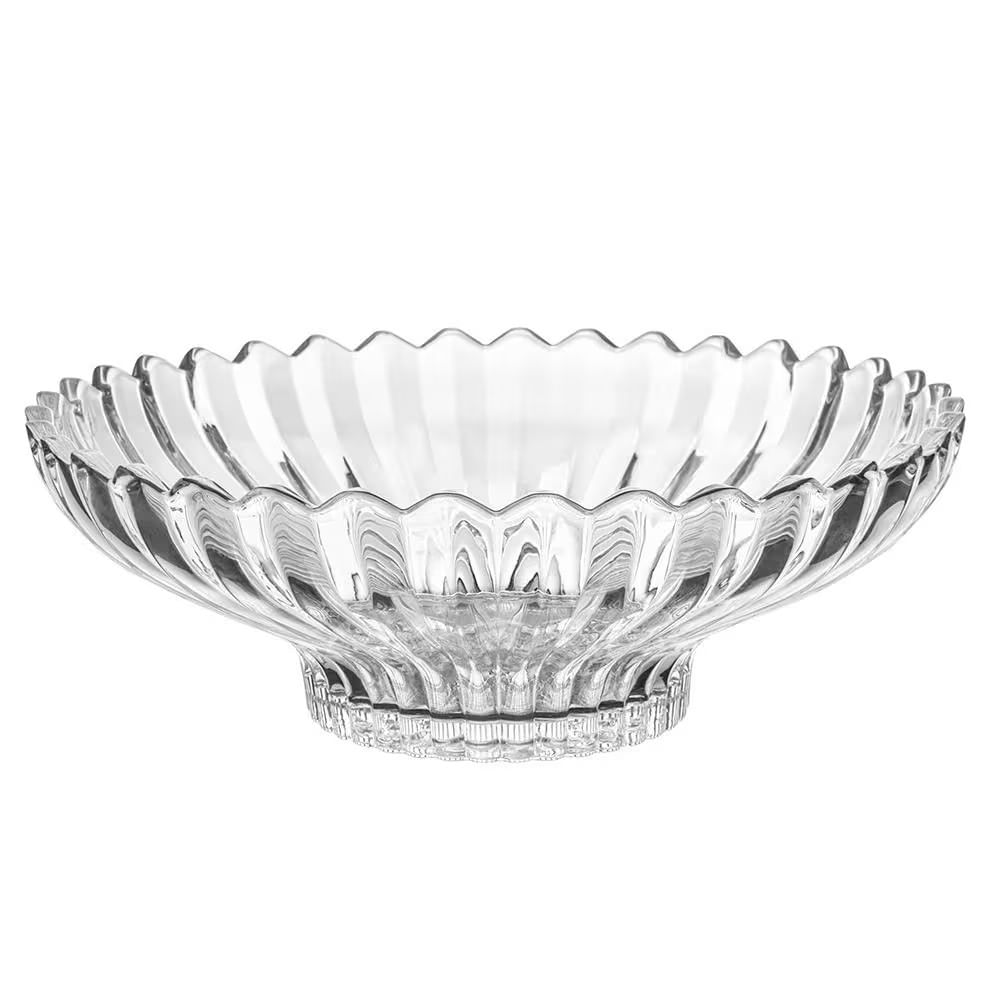 Centro De Mesa De Cristal Geneva Redondo Lapidado Design Sofisticado Wolff