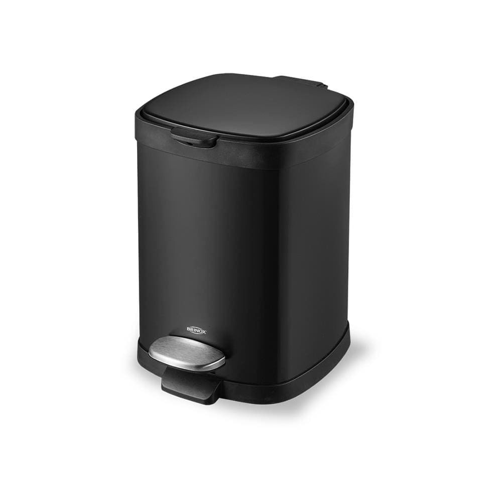 Lixeira Com Pedal E Balde Frame 6 Litros Preta Brinox