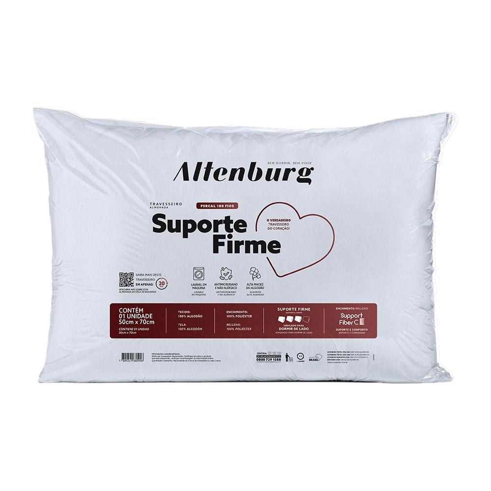 Kit 4 Travesseiros 50x70cm 180 Fios Suporte Firme Altenburg