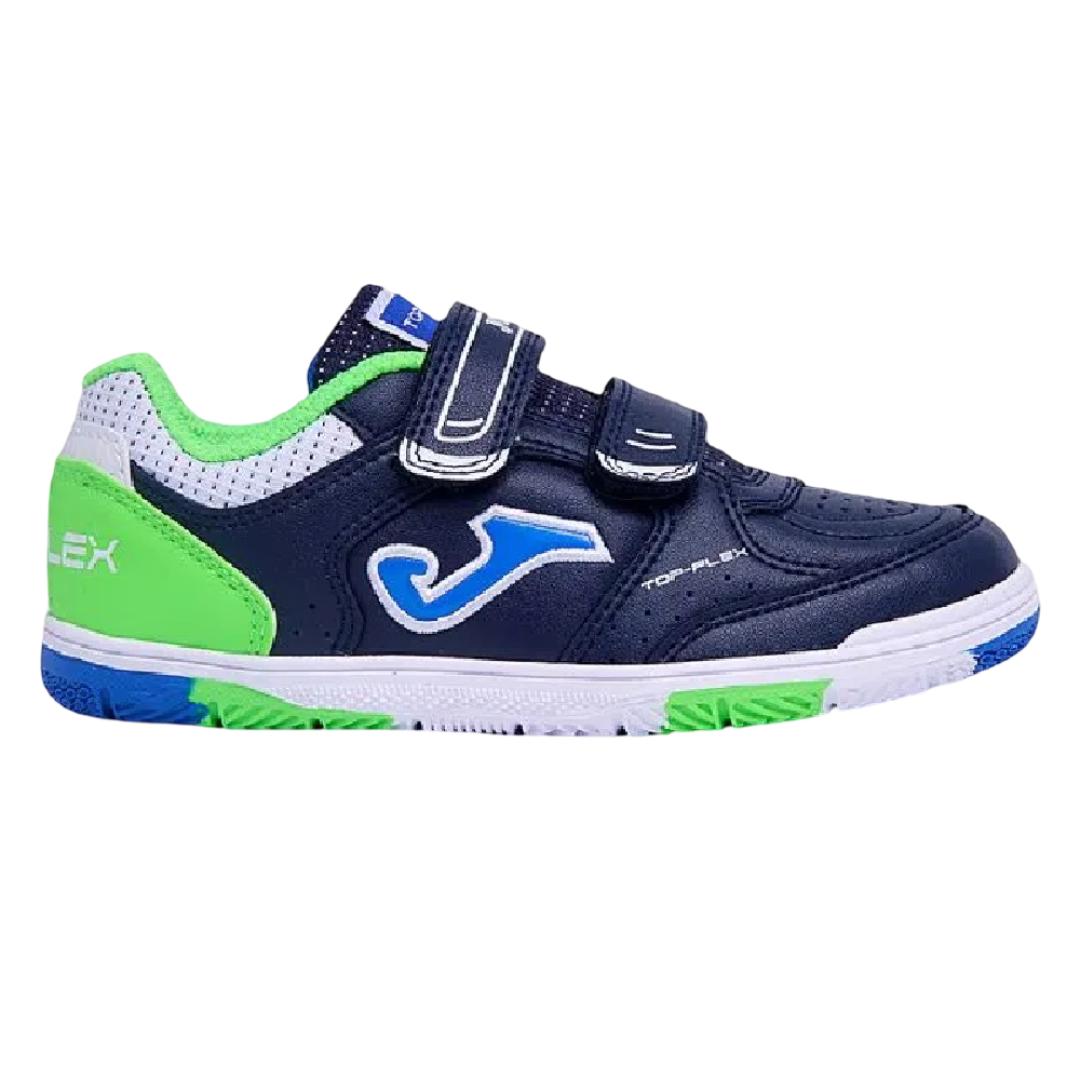 Chuteira Joma Futsal Top Flex Jr Ref Tpjw25 Azul/Verde 30