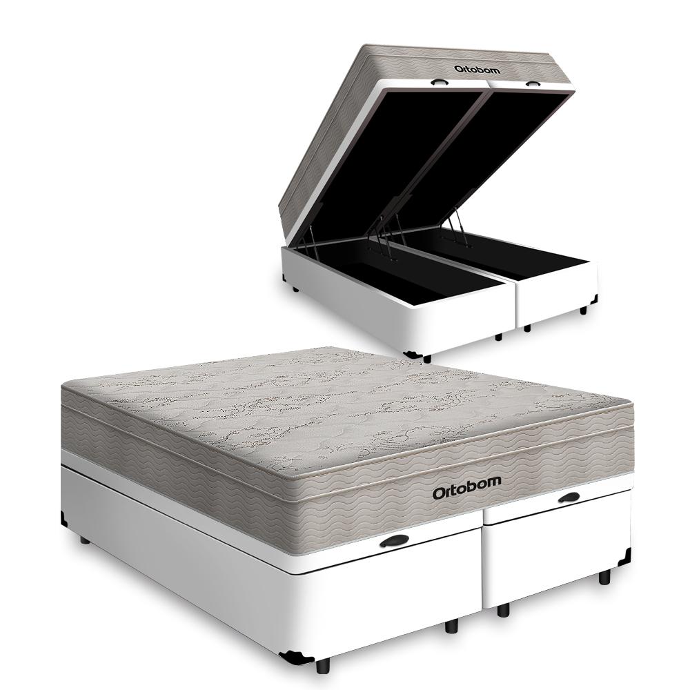 Box Baú Com Colchão Molas Ortobom Airtech Queen
