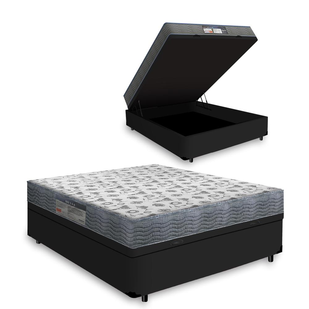 Cama Box Baú Com Colchão De Espuma D33 Ortobom Iso 100 Viúva 128cm