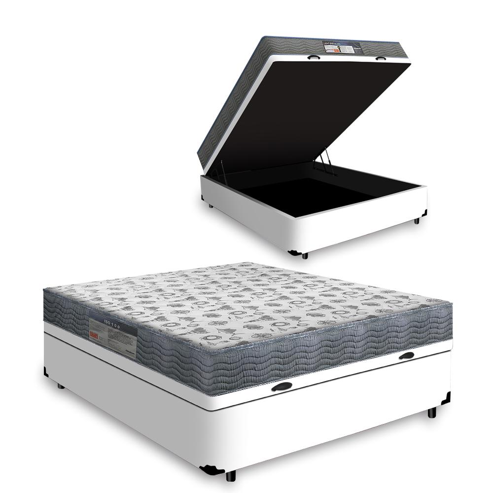 Cama Box Baú Com Colchão De Espuma D33 Ortobom Iso 100 Viúva 128cm