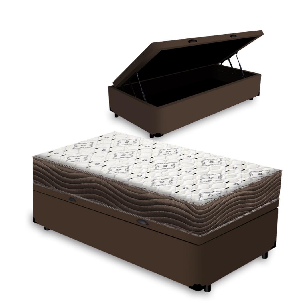 Box Baú Com Colchão De Espuma D45 Ortobom Iso 150 Solteiro