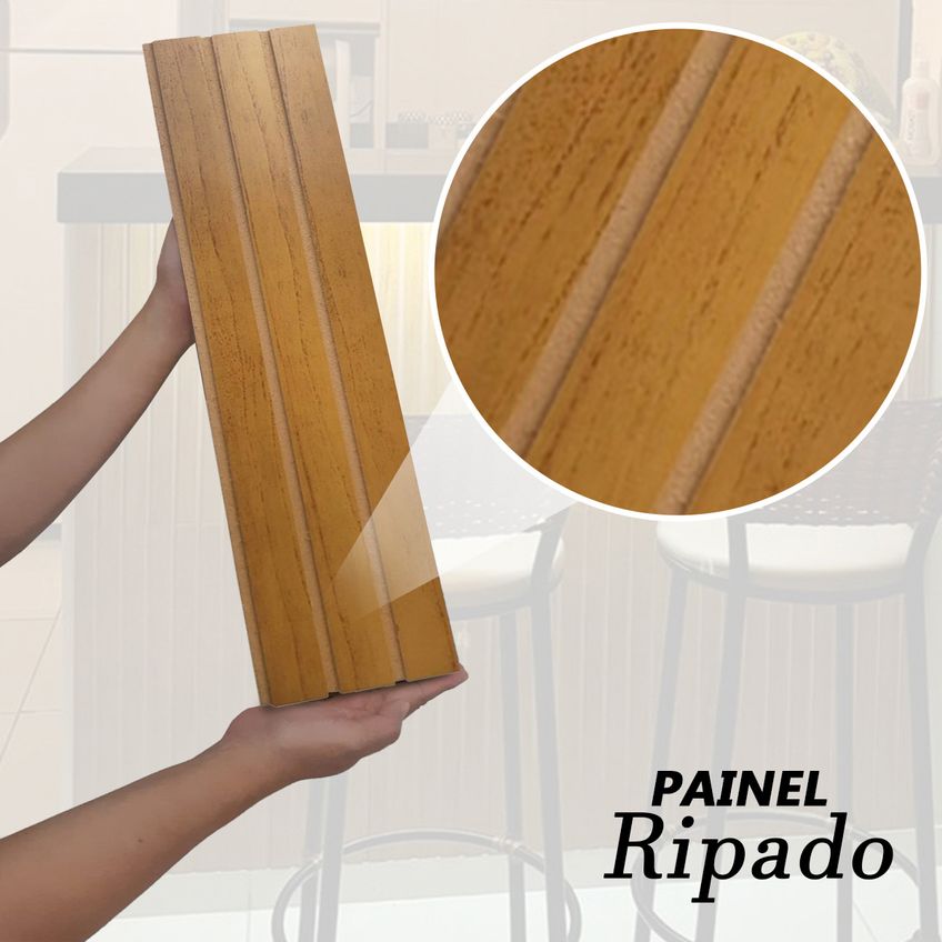 Painel Ripado De Parede Autocolante Nature Carisma Kit Com 10 - imagem 3