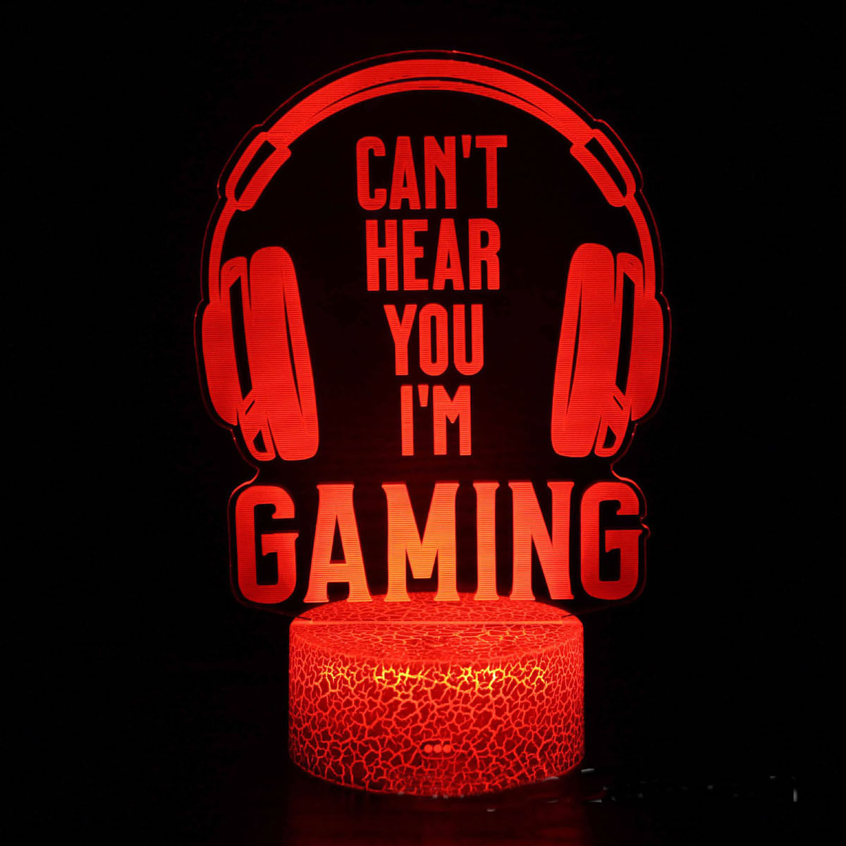 Night Light Gaming Can't Hear You Anime Decor Lamp 3d Illusi