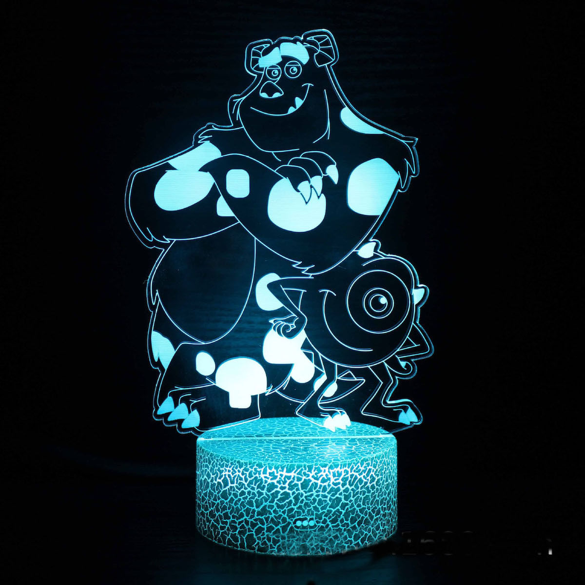 Lâmpada De Decoração De Anime Night Light James Sullivans 3d Illusion