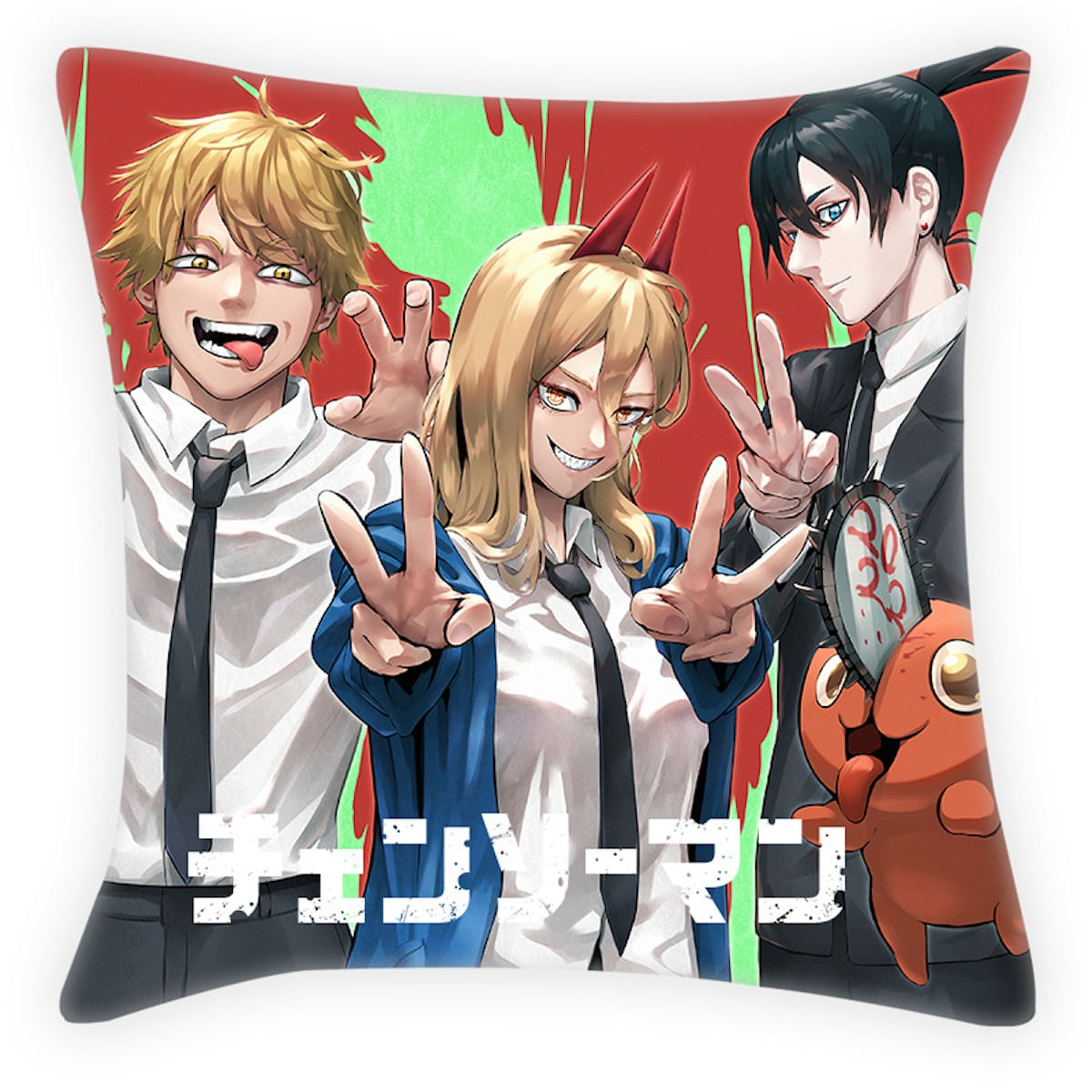 Capa De Almofada Decorativa Anime Chainsaws Mans 45x45cm