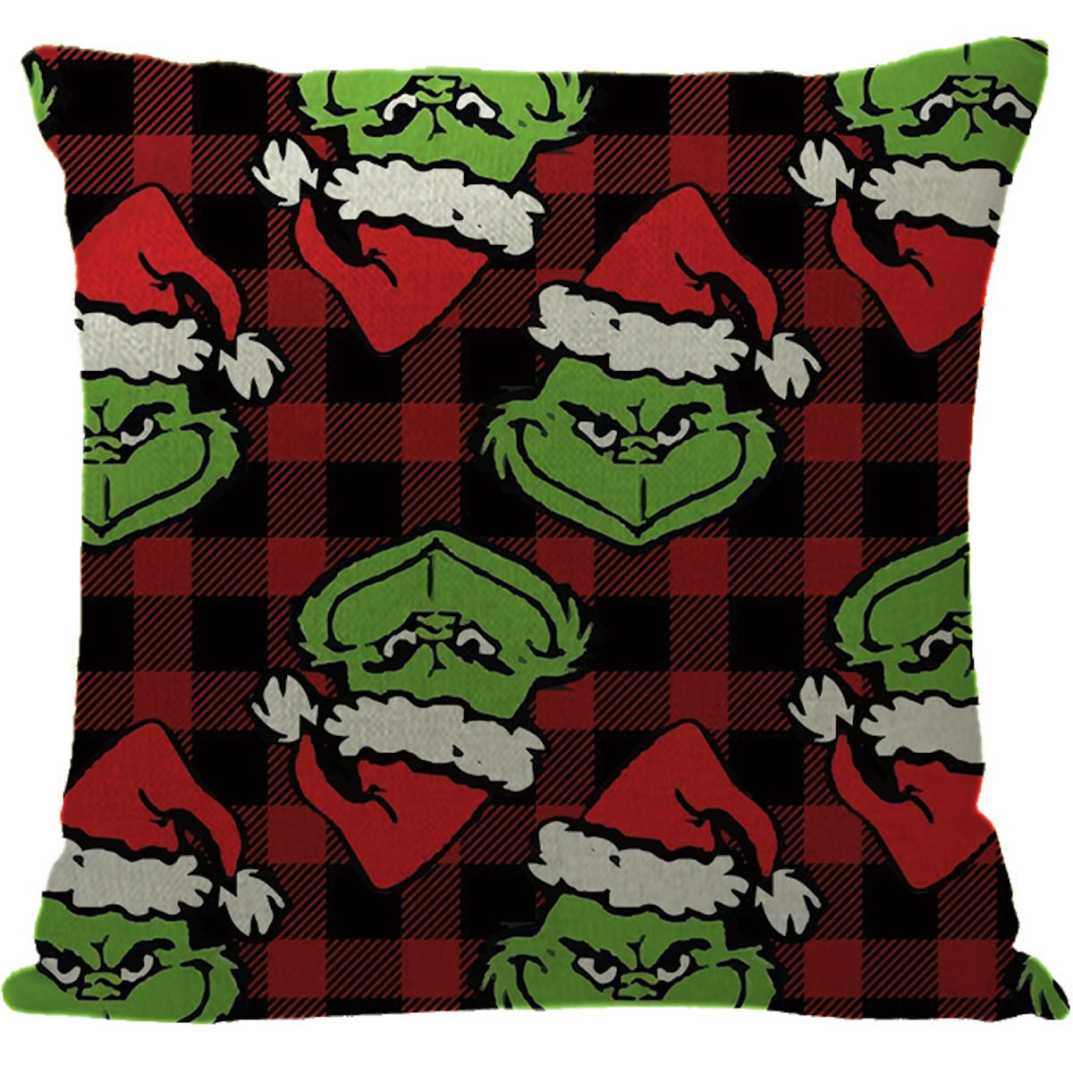 Capa De Almofada Decorativa Grinch Anime 45x45cm Poliéster