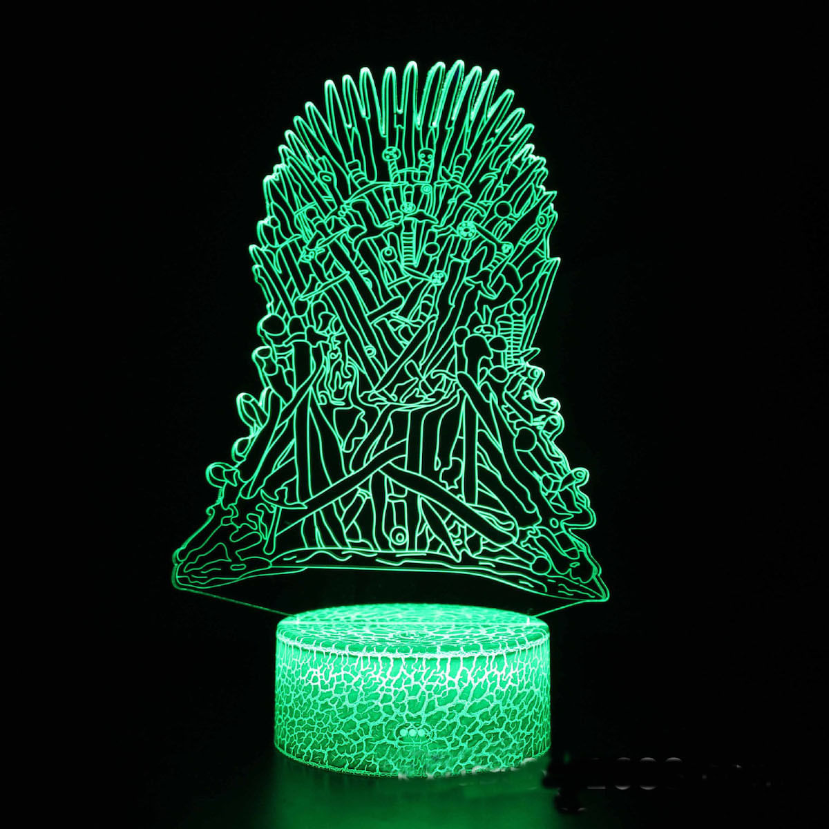 Lâmpada Led 3d Night Light Games Thrones Iron Trones Anime