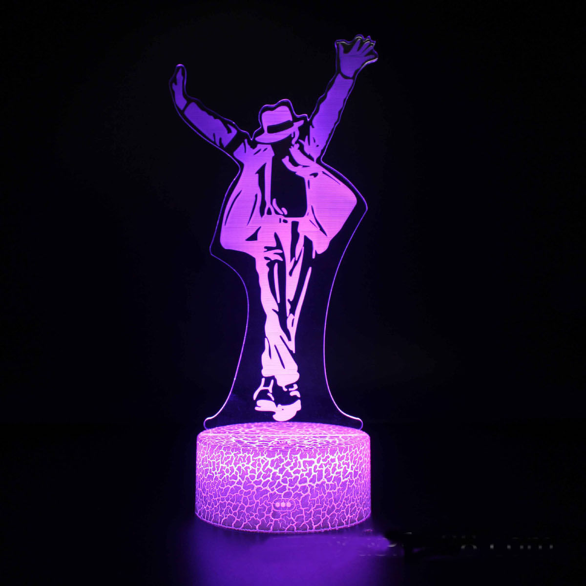 Lâmpada De Luz Noturna 3D Illusion Michael Jackson Anime Decor