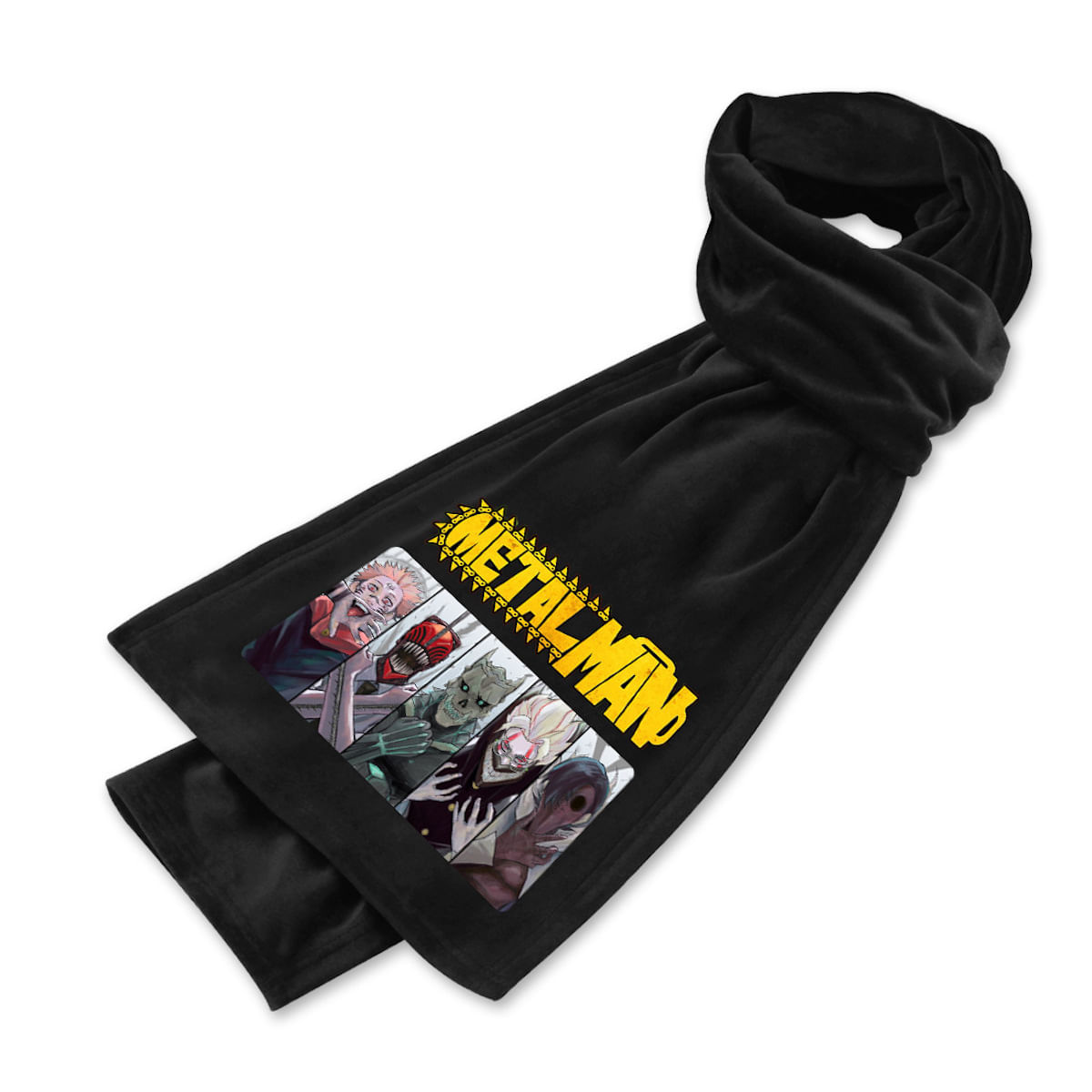 Lenços De Anime Chainsaws Mans Winter Pashmina Shawl Winter War