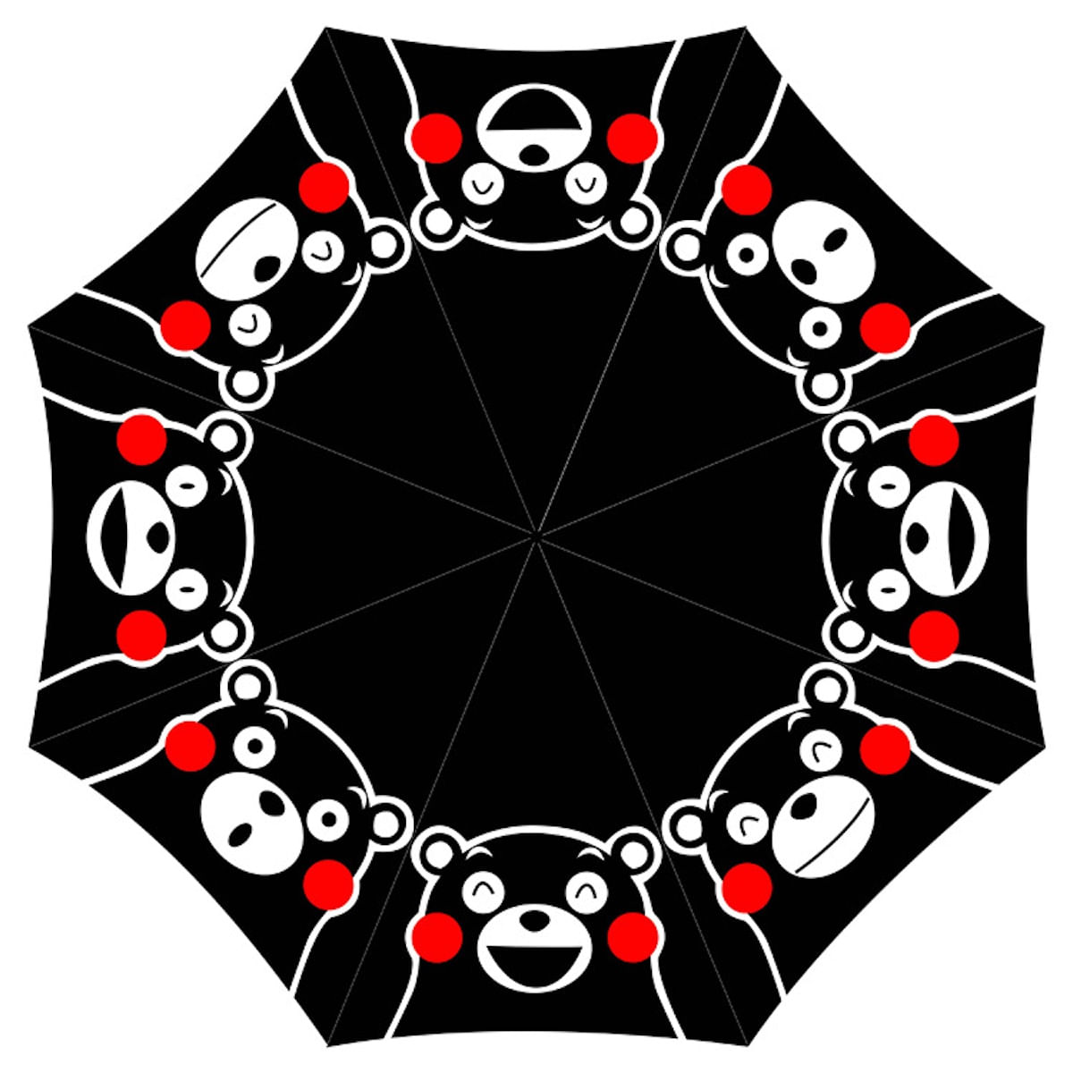 Guarda-chuva Kumamons Anime Windproof Portátil De 92 Cm De Diâmetro