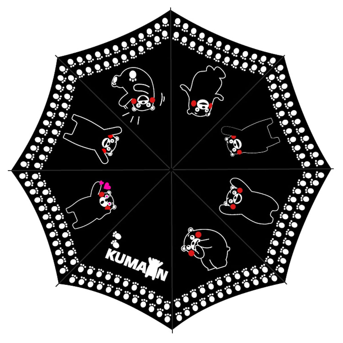 Guarda-chuva Kumamons Anime Windproof Portátil De 92 Cm De Diâmetro