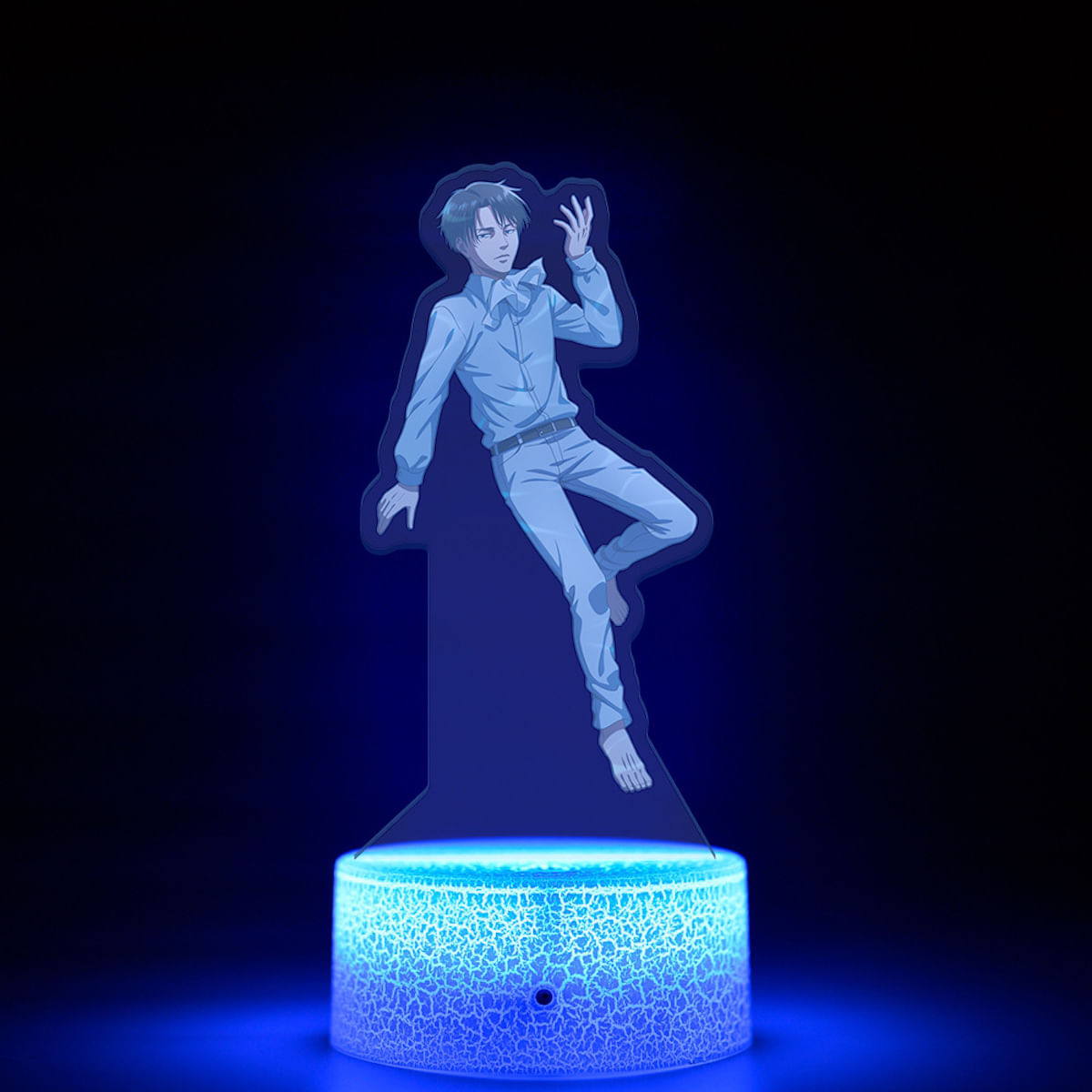 Lâmpada De Ilusão 3D Night Light Attacks Titans Levi, Decoração De Anime