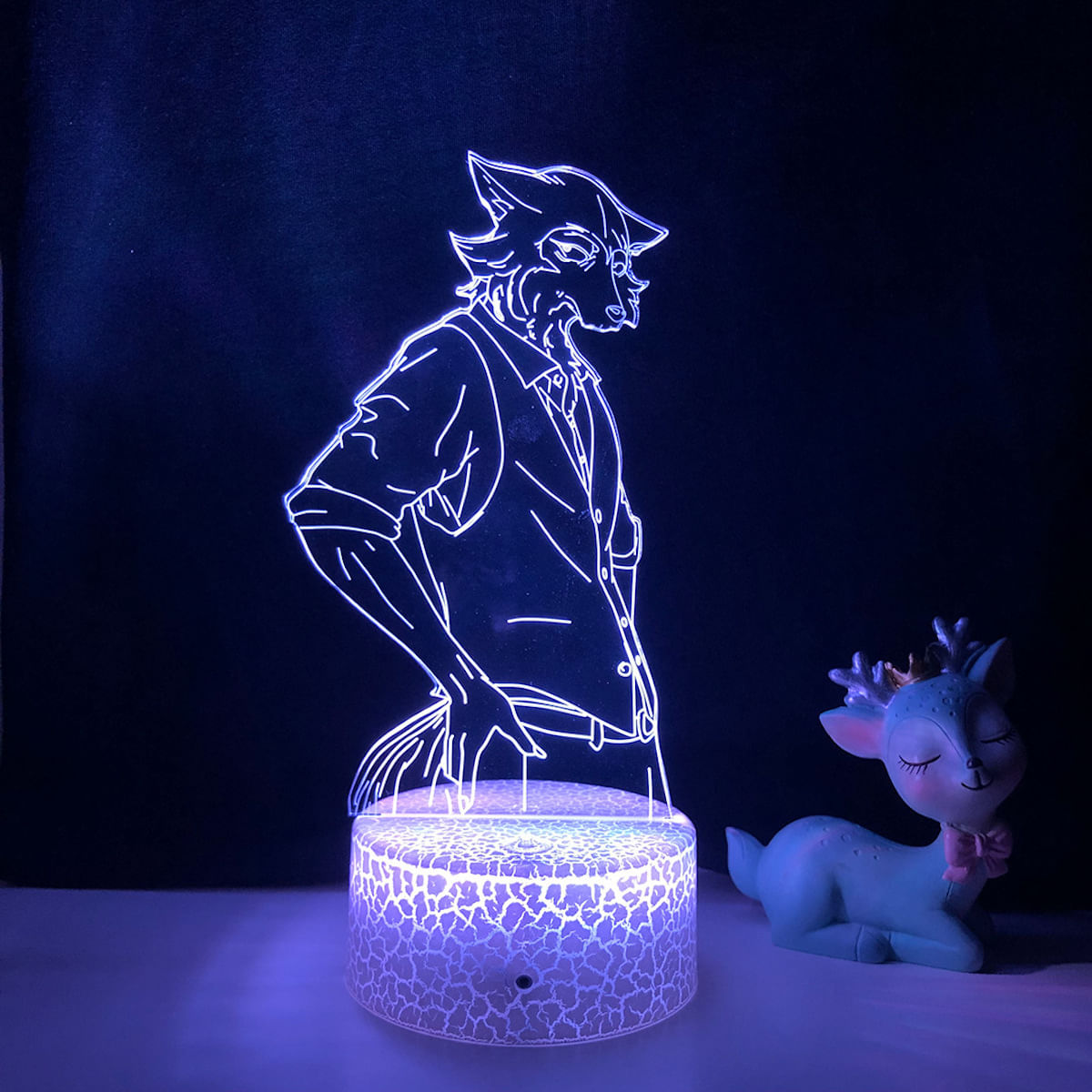 Lâmpada De Decoração De Anime Night Light Beastars Legoshi 3d Illusion