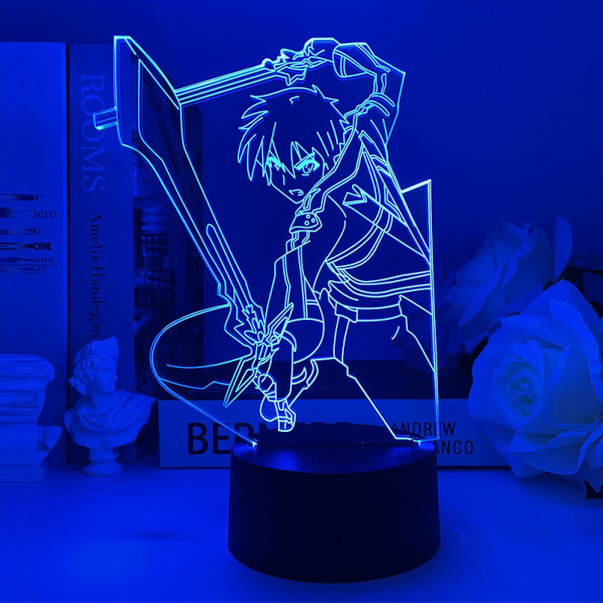 Night Light 3d Sword Art Online Kirigaya Kazuto Anime Decor
