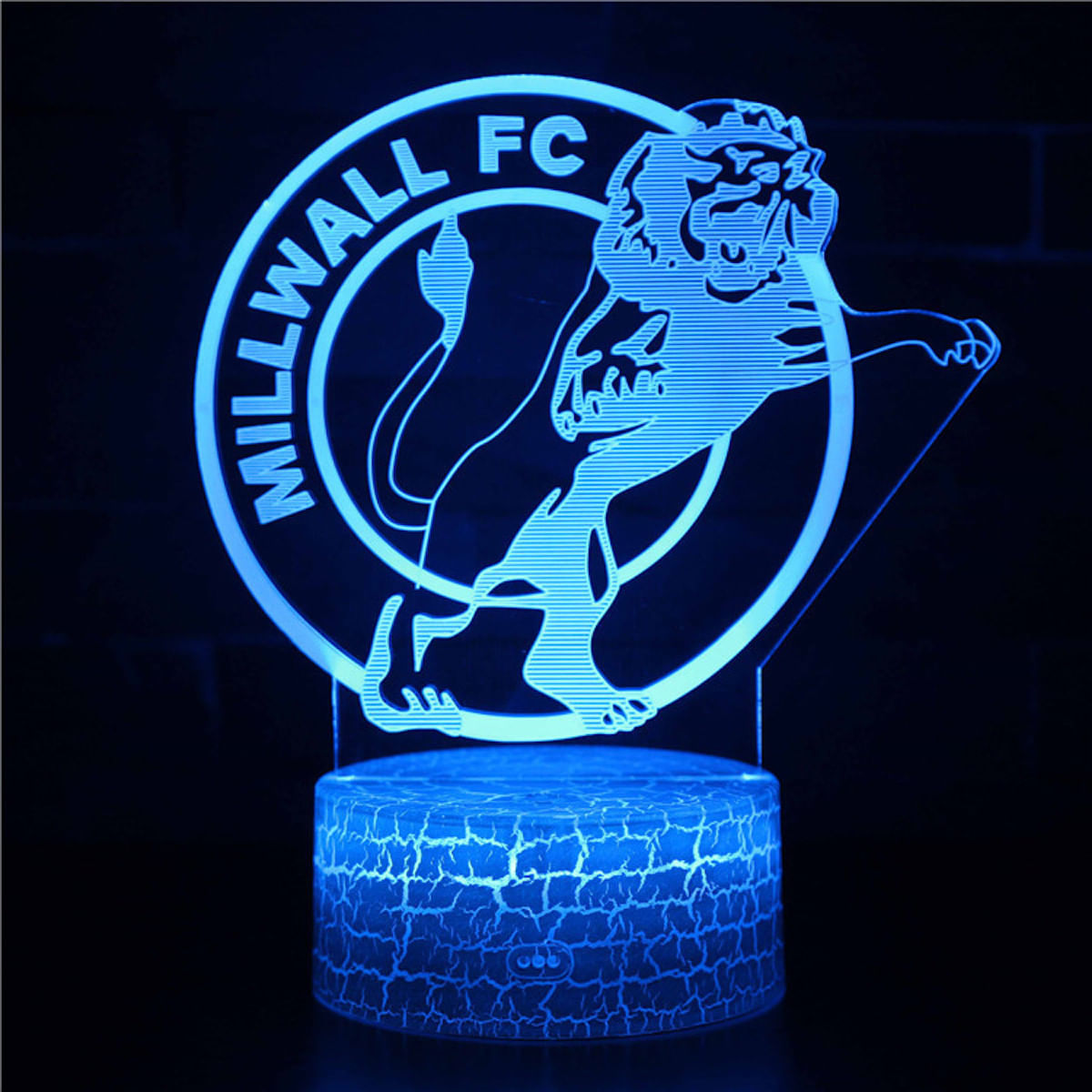 Lâmpada De Luz Noturna Millwall Fc Anime Decor 3d Illusion Com Usb