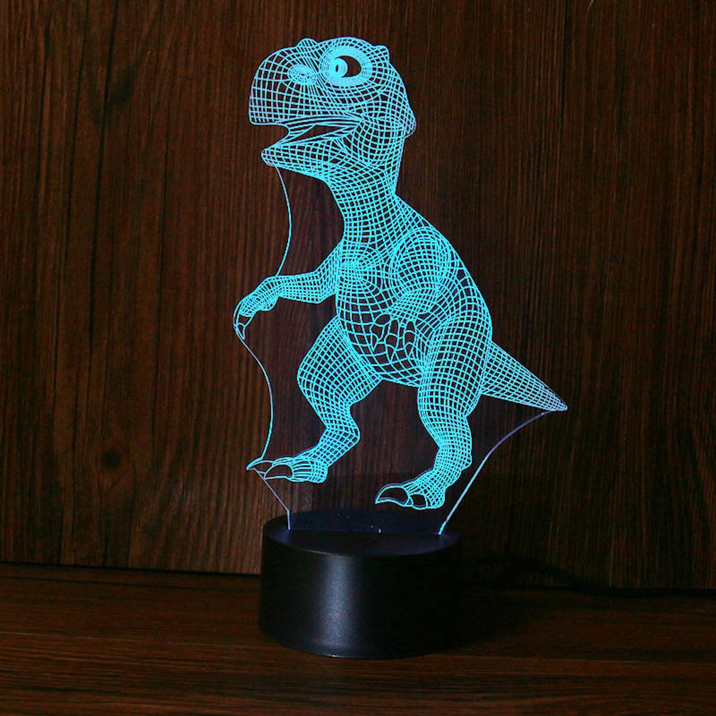 Lâmpada De Mesa Night Light Dinosaur 3d Para Quarto Infantil