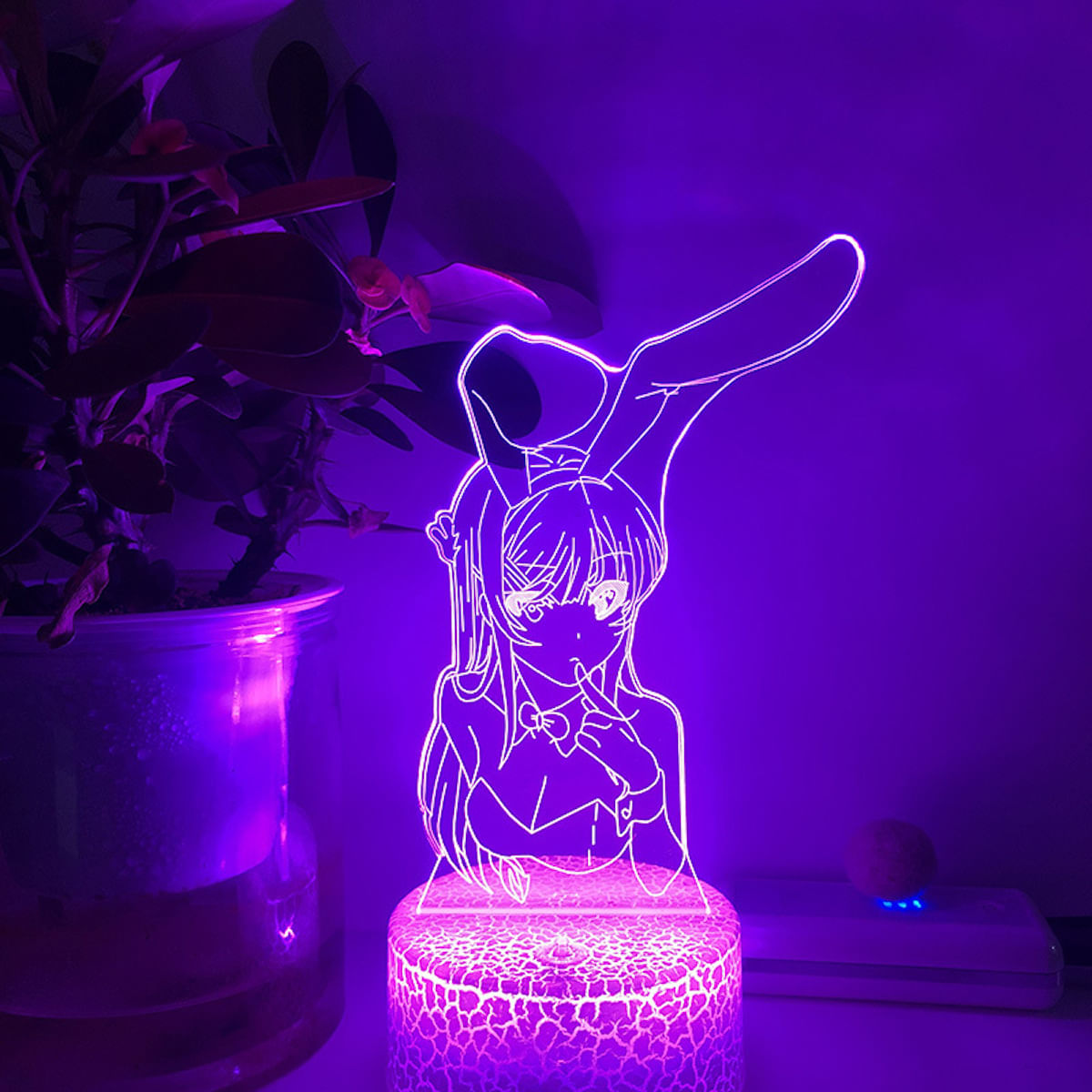 Decoração De Anime Night Light Bunny Girl Waifu Mai Sakurajima