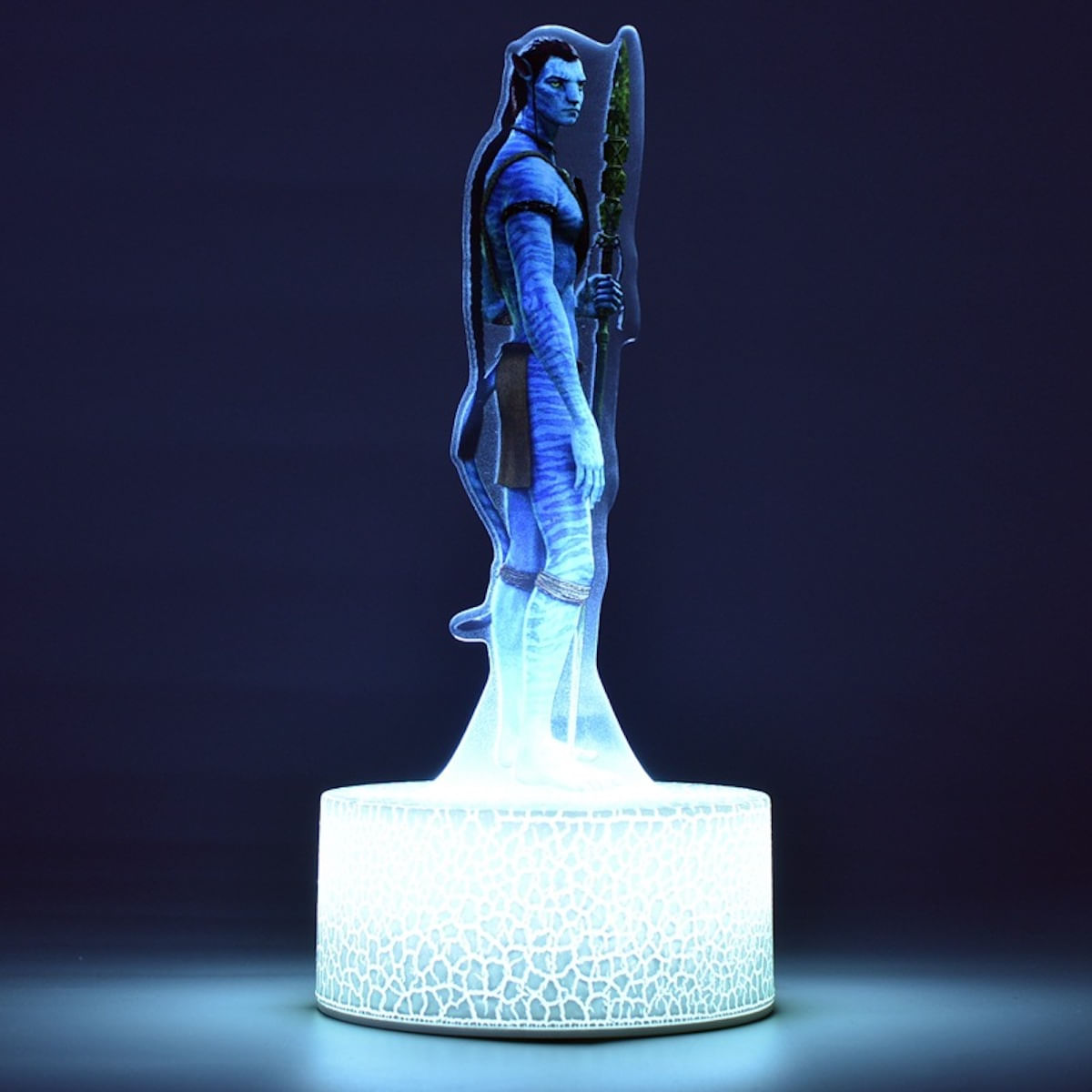 Lâmpada De Luz Noturna Jake Sully Anime Decor 3d Illusion Com Usb