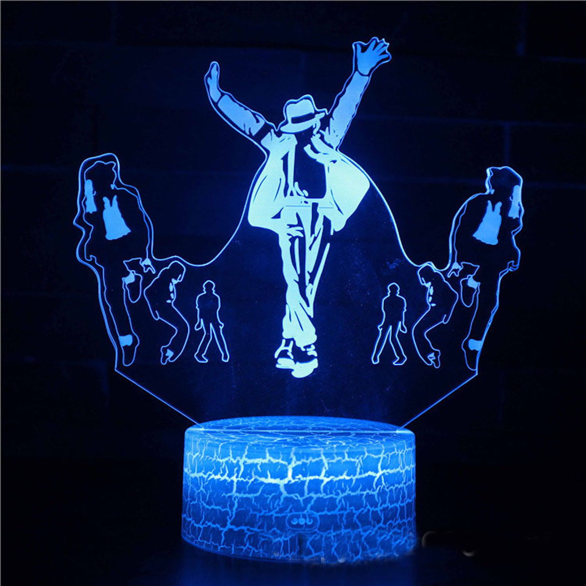 Lâmpada De Luz Noturna 3D Illusion Michael Jackson Anime Decor