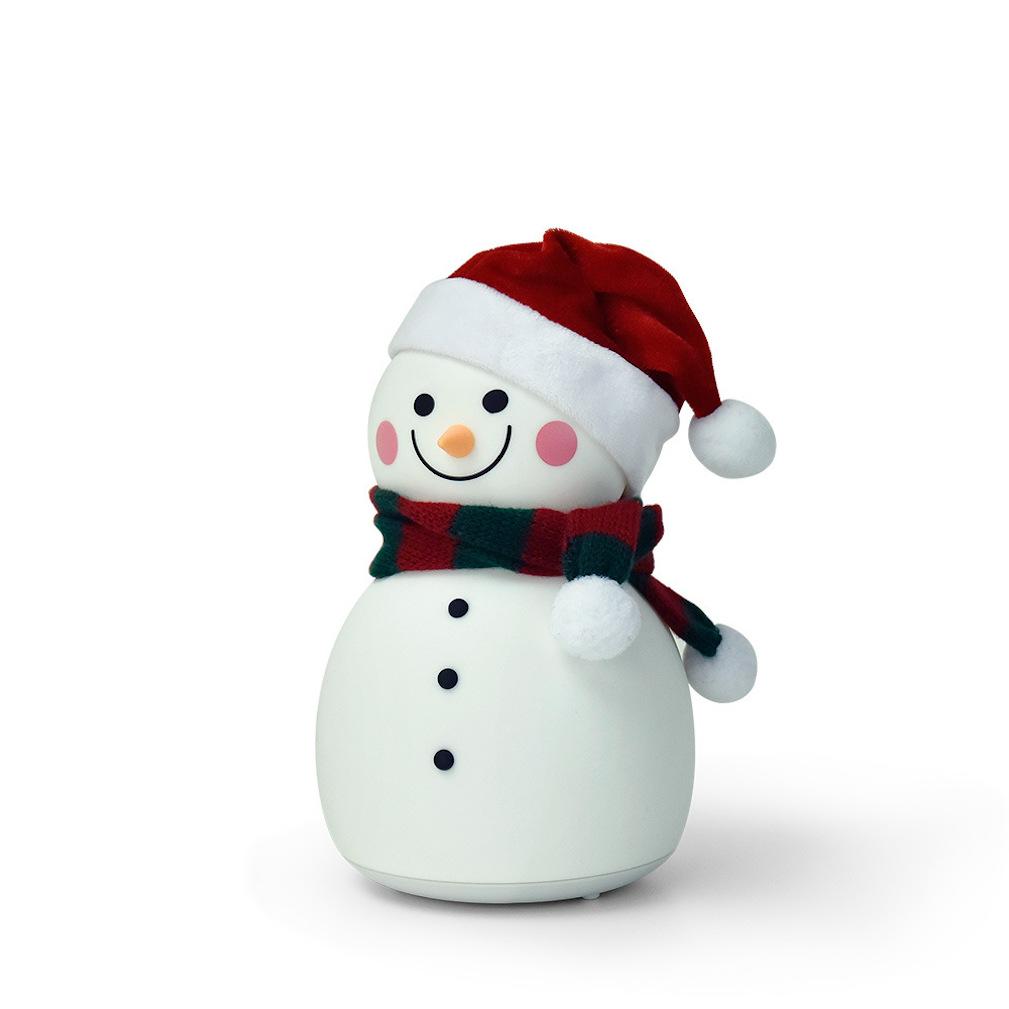 Night Light Snowman Usb Charging Cartoon Led Silicone