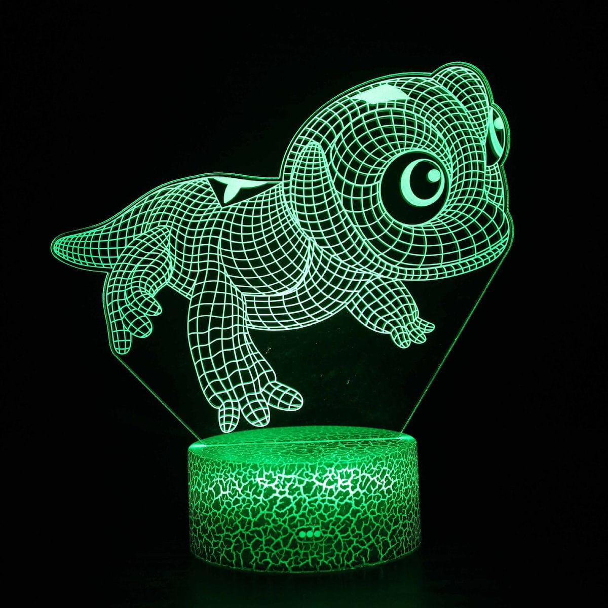 Lâmpada De Luz Noturna Toothless Anime Decor 3d Illusion Com Base