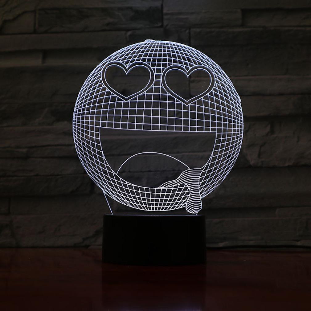 Led 3d Night Light Drooling Expression Para Quarto De Crianças
