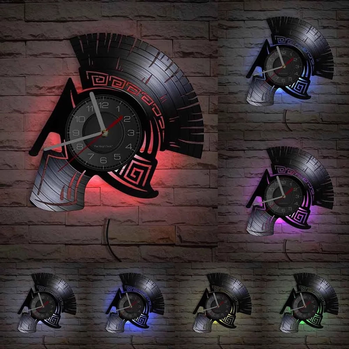 Relógio De Parede Spartan Worrior Anime Vinyl Record 30cm