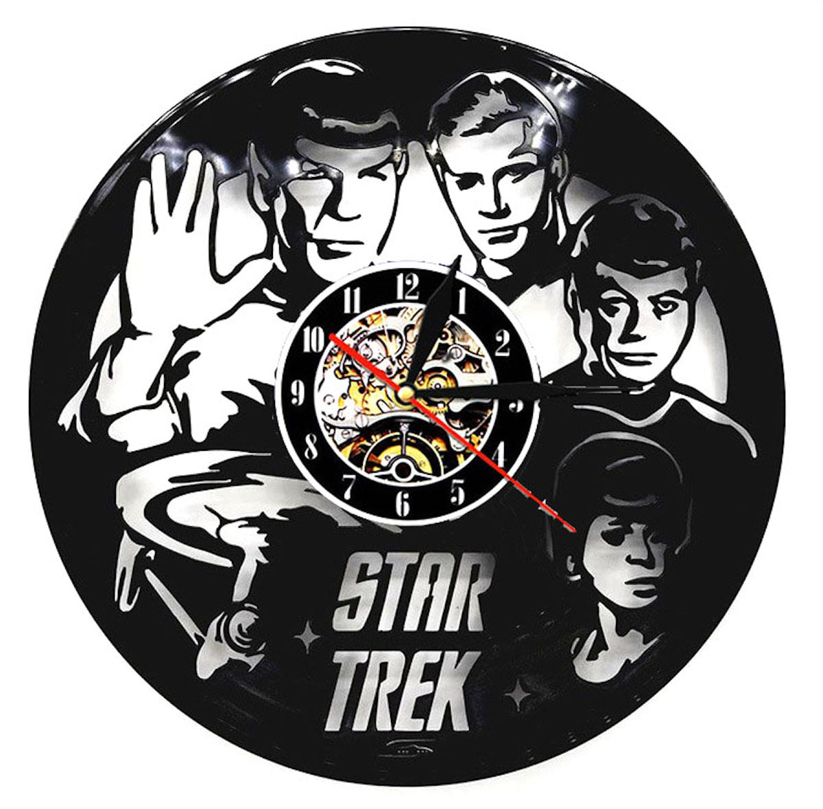 Relógio De Parede Treks Spock Data Vinyl Record Anime 29 Cm