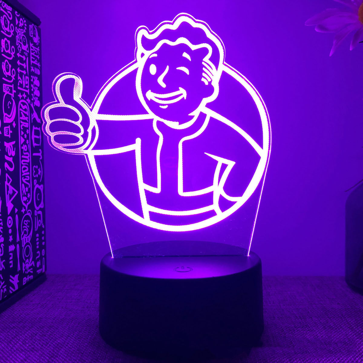 Lâmpada De Ilusão Led 3d Night Light: Tema De Anime Fallout