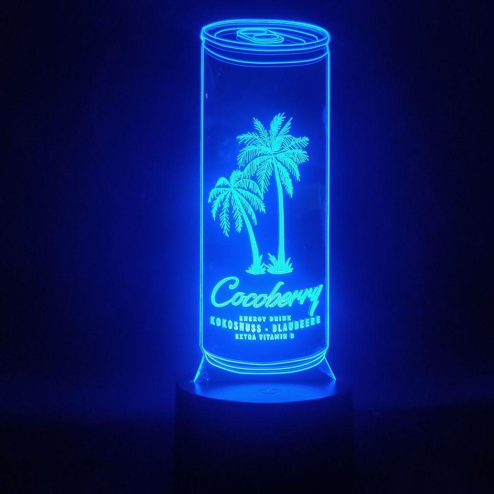 Lâmpada De Ilusão Led 3D Night Light Coconut Tree Cans