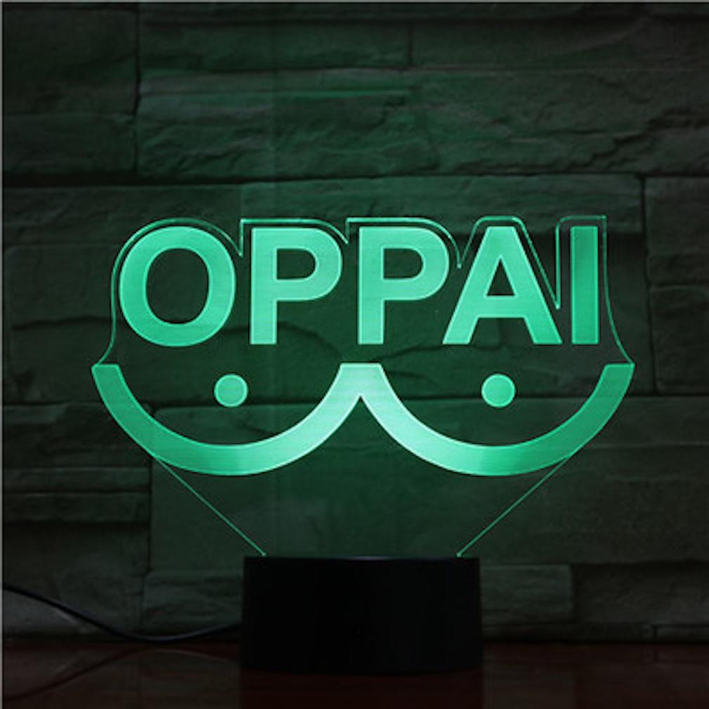 Night Light Oppasl Chest 3D Led Colorido Para Quarto De Crianças