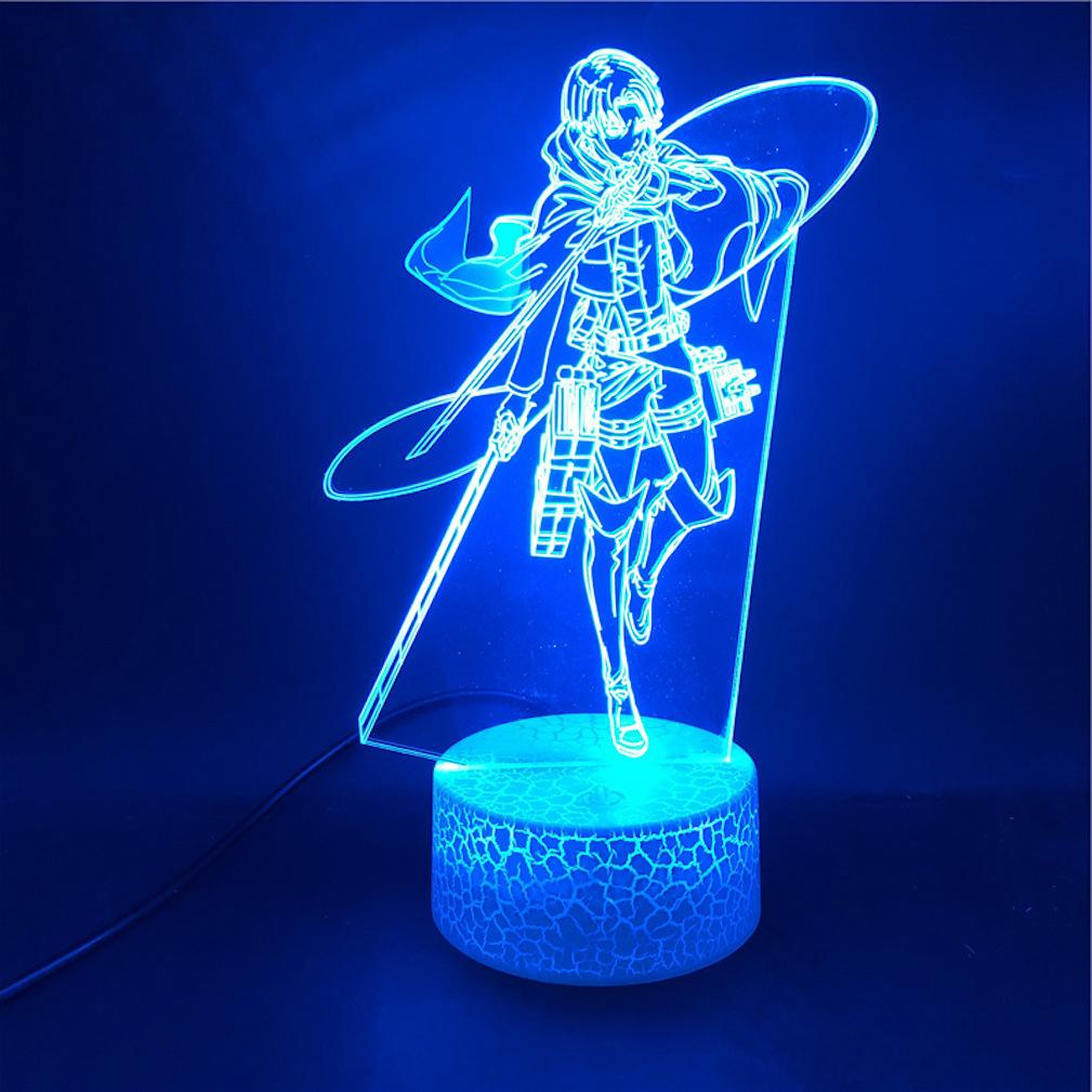 Night Light Attacks Titans 3d Mikasa·ackerman Led Rainbow