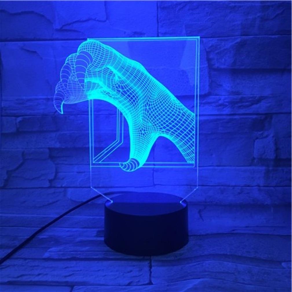 Candeeiro De Mesa Night Light Dinosaur Claws 3D Led Para Quarto De Crianças