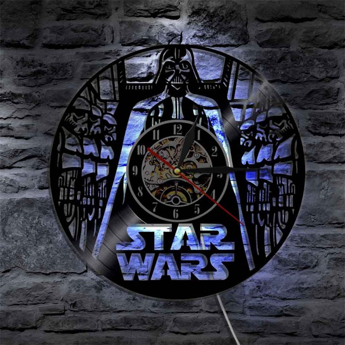 Relógio De Parede Anakins Darths Vaders Vinyl Record Anime 30cm
