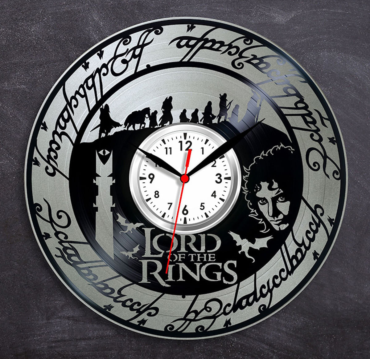 Relógio De Parede Lords Of Rings Bagginss Vinyl Record Anime 30cm