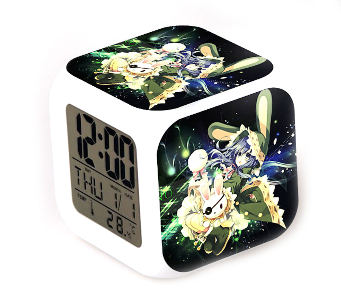 Alarm Clock Dates A Lives 7 Cores Com Mudança De Led Com Termômetro