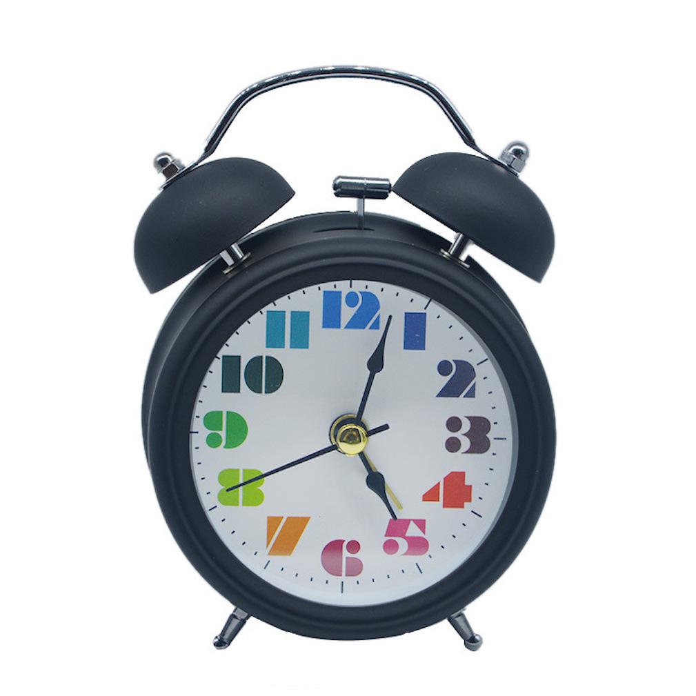 Despertador Metal Dual Bell Ultra Quiet Com Luz Noturna