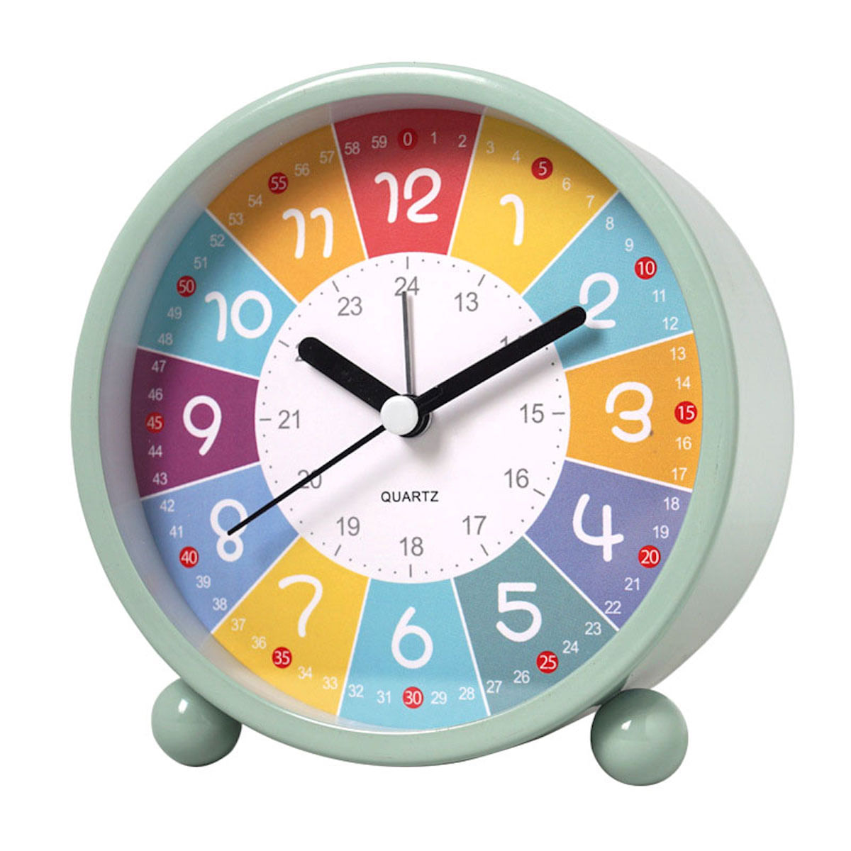 Despertador Colorful Metal Kids Twin Bell, Sem Tique-taque