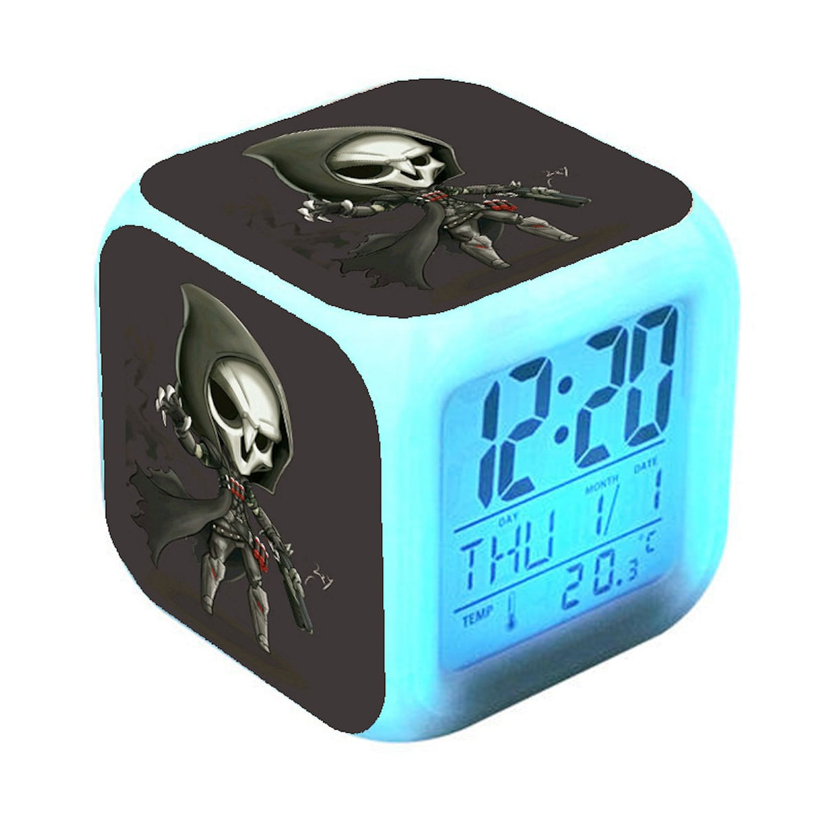 Função De Despertador Digital Led Overwatch 8x8x8cm