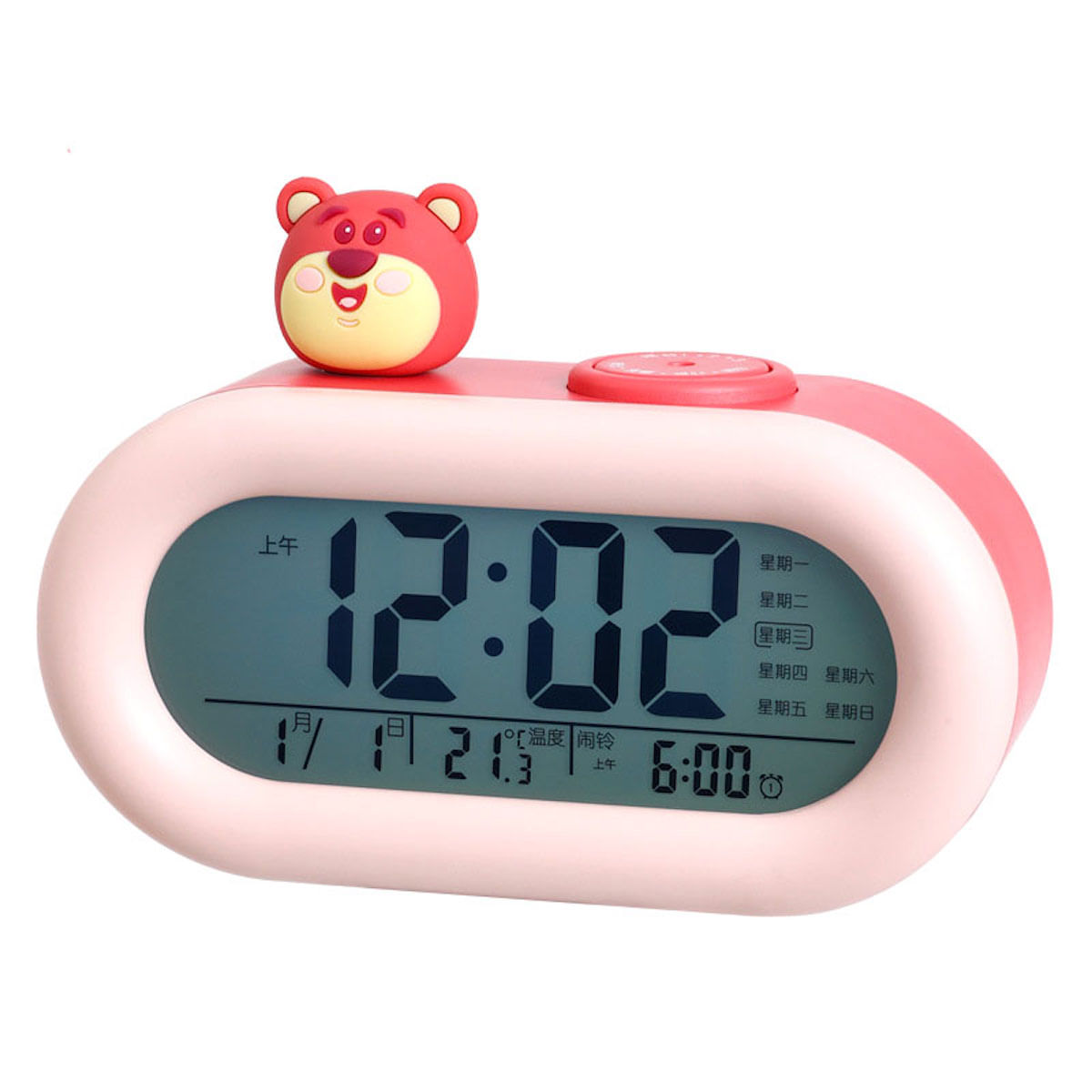 Despertador Lotsohuggin Bear Digital Kids Twin Bell Alarm