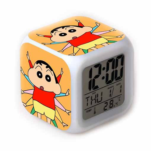 Despertador Shinchanss Square Led Digital Para Crianças