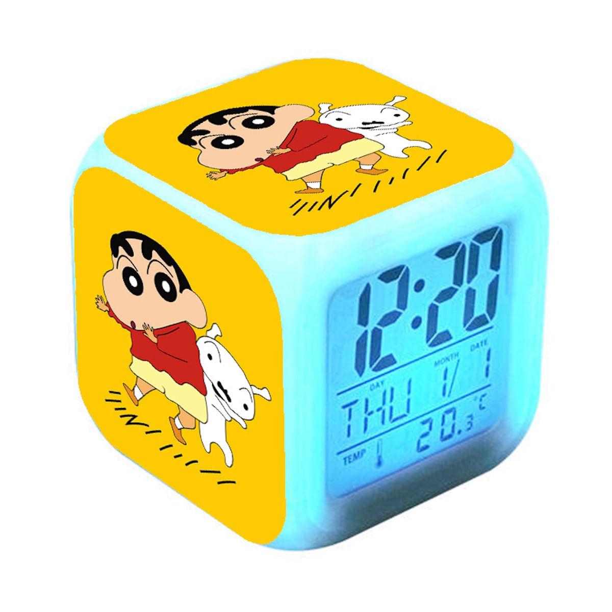 Despertador Shinchanss Square Led Digital Para Crianças