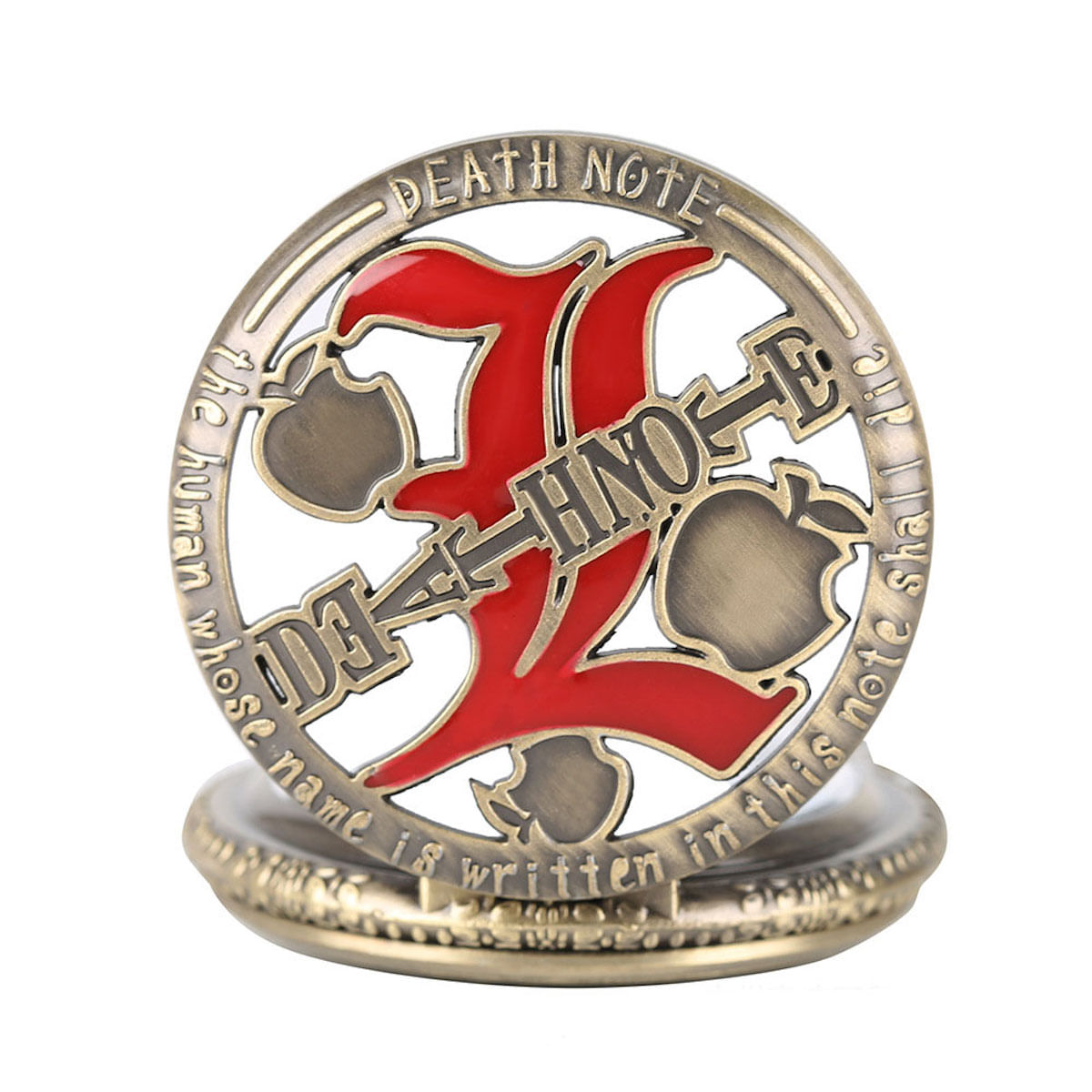 Relógio De Bolso Deaths Notes, Tema De Anime, Quartzo Com Corrente