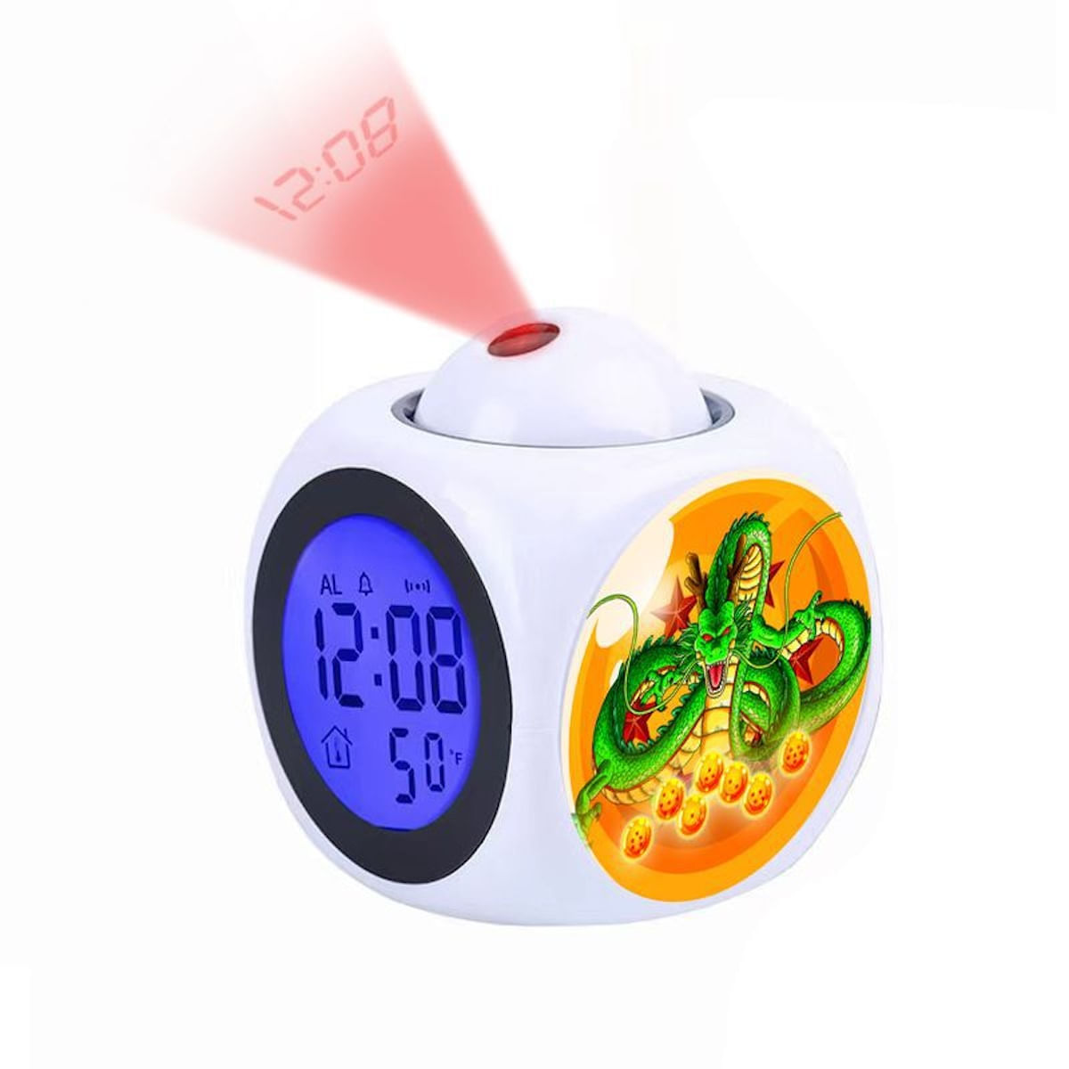 Despertador Digital Led Shenron Square 8x8x8cm Para Crianças