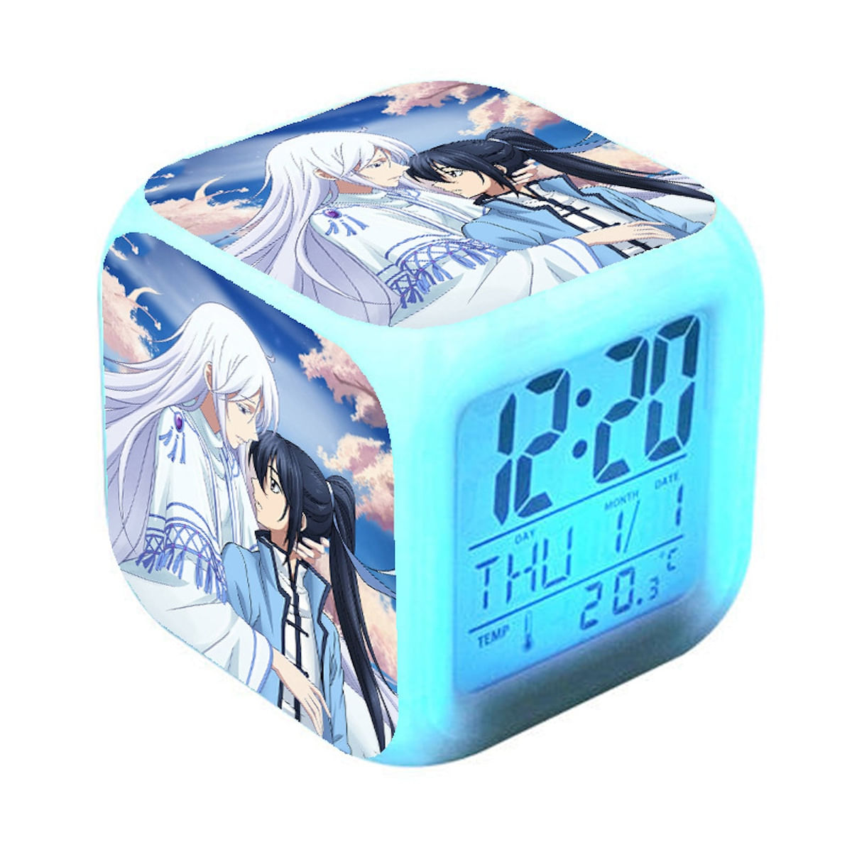 Despertador Digital Led Spirits Square Para Crianças 8x8x8cm